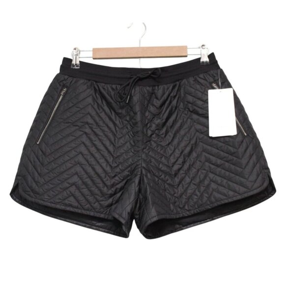 Athleta Apres Ski Shorts Size 8 Black Outdoor Hiking Climbing Cold Relaxed Fit - Picture 1 of 9